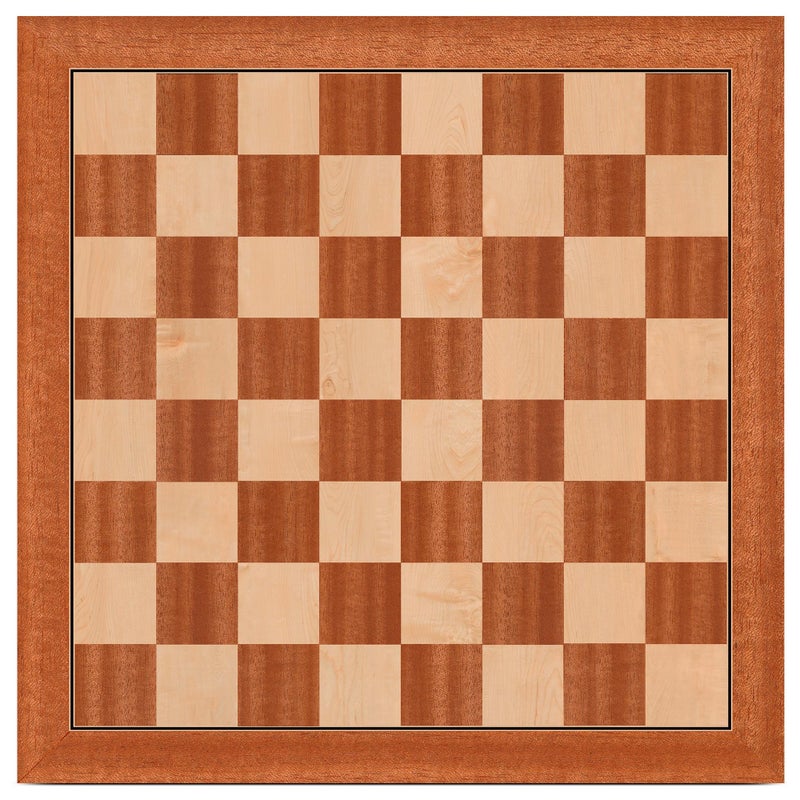 A&A 18.875" Professional Wooden Tournament Chess Board/Mahogany & Maple Inlaid / 2.0" Squares w/o Notation - Image 2
